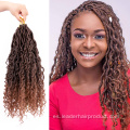 Extensión de pelo de ganchillo Bohomian River Goddess Faux Locs